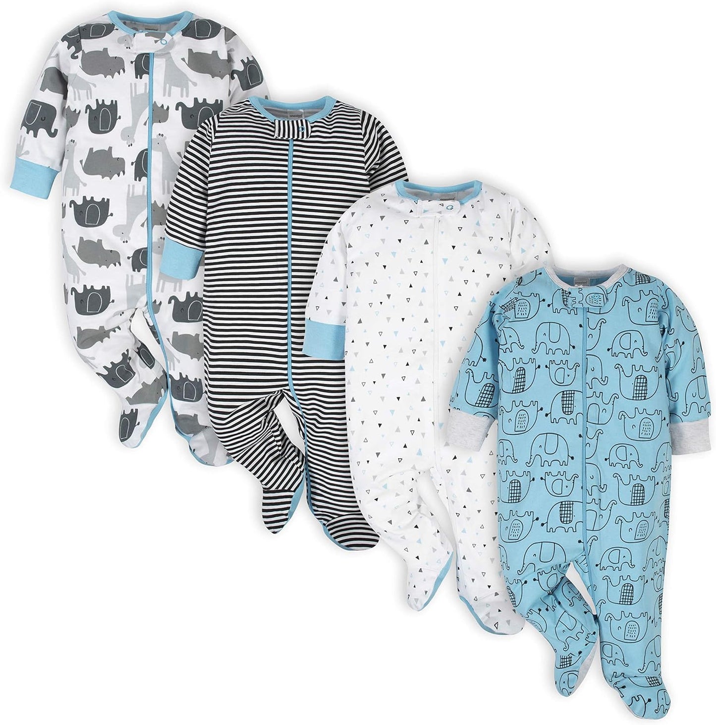 Baby-Boys 4-Pack Sleep 'N Play Footies