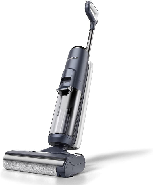 Floor ONE S5 Smart Cordless Wet Dry Vacuum Cleaner and Mop for Hard Floors, Digital Display, Long Run Time, Great for Sticky Messes and Pet Hair, Space-Saving Design, Blue